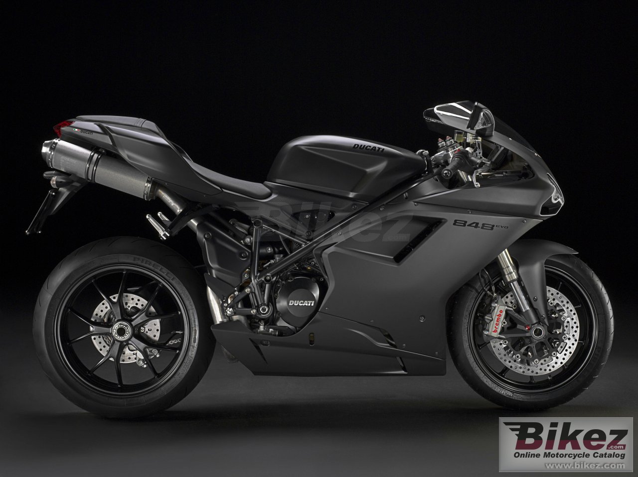 Big Ducati superbike 848 evo dark picture and wallpaper from Bikez.com